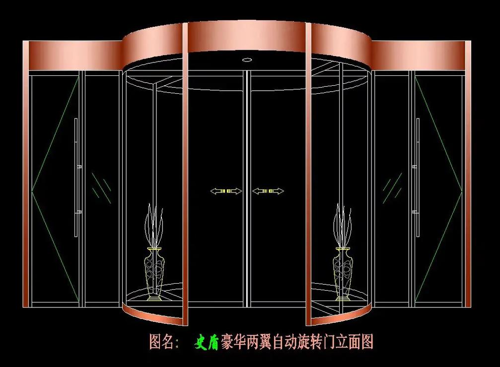 两翼旋转门,三翼旋转门设计图